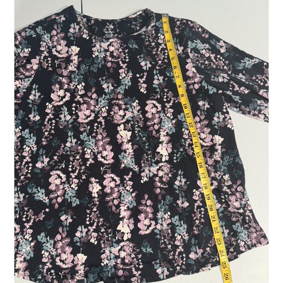J.Jill Pure Jill Womens XL Top Floral Classic Basic Fall Dainty Feminine Cotton - Picture 6 of 7